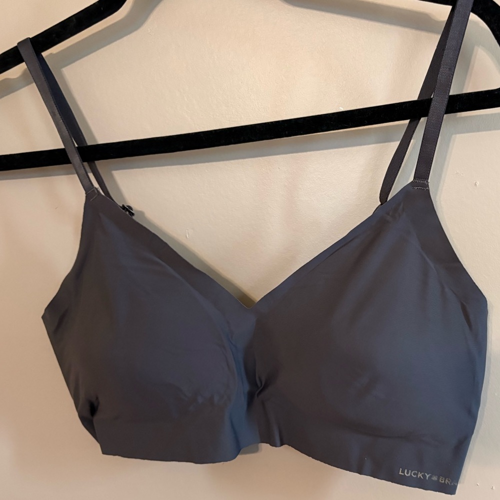 🔥NWOT Lucky Brand Grey Seamless Bra size XL